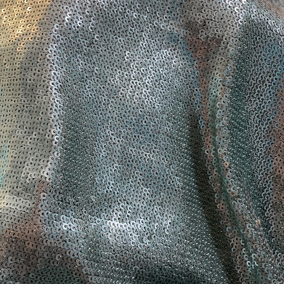 Free People Double Take Gold Rush Sequin Mini Slip Dress Green Blue - Picture 4 of 10